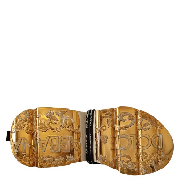 Dolce & Gabbana Multicolor Gold Leather Daymaster Sneakers - Picture 3 of 6